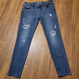 GUESS Women’s Distressed Ripped Blue Denim Jeans Size 32 B88